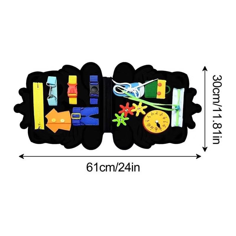 Tiger Style Felt Cartoon Dressing Learning Board for Kids - Interactive Educational Toy Enhancing Fine Motor Skills & Color Exploration