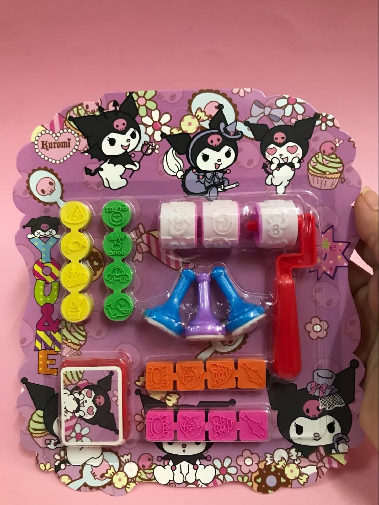 Kuromi Cared Roller Stamps with Refill - Fun & Stylish Design